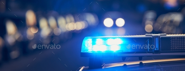 Siren light on roof of police car Stock Photo by Chalabala | PhotoDune