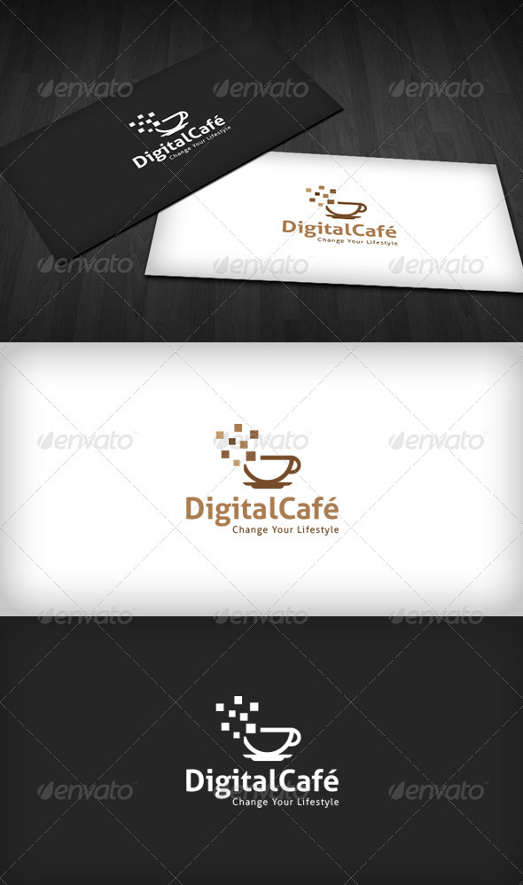 Digital Café Logo - Food Logo Templates