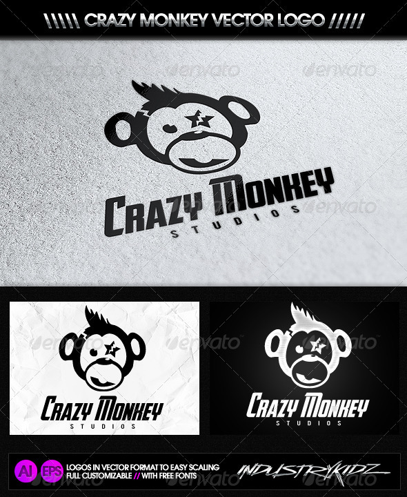 Crazy Monkey Studios Logo - Symbols Logo Templates