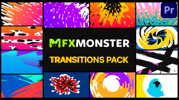 Handy Colorful Transitions | Premiere Pro MOGRT