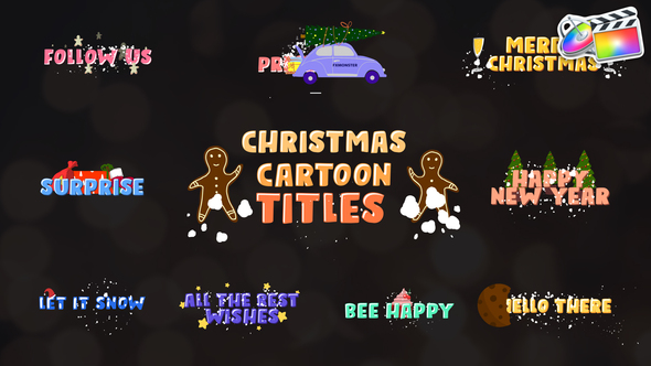 Christmas Cartoon Titles | FCPX