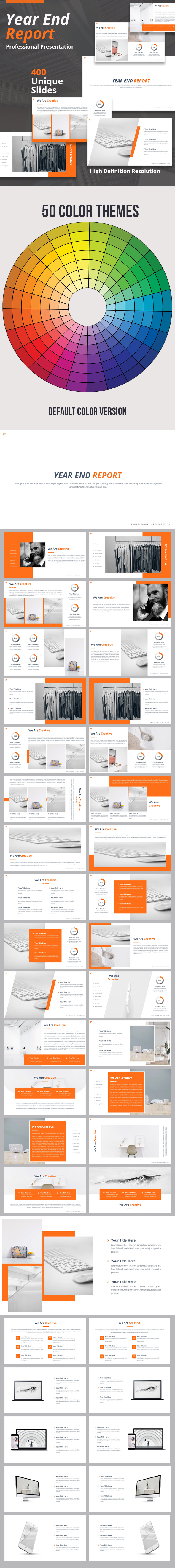 Year End Report Powerpoint Presentation Template