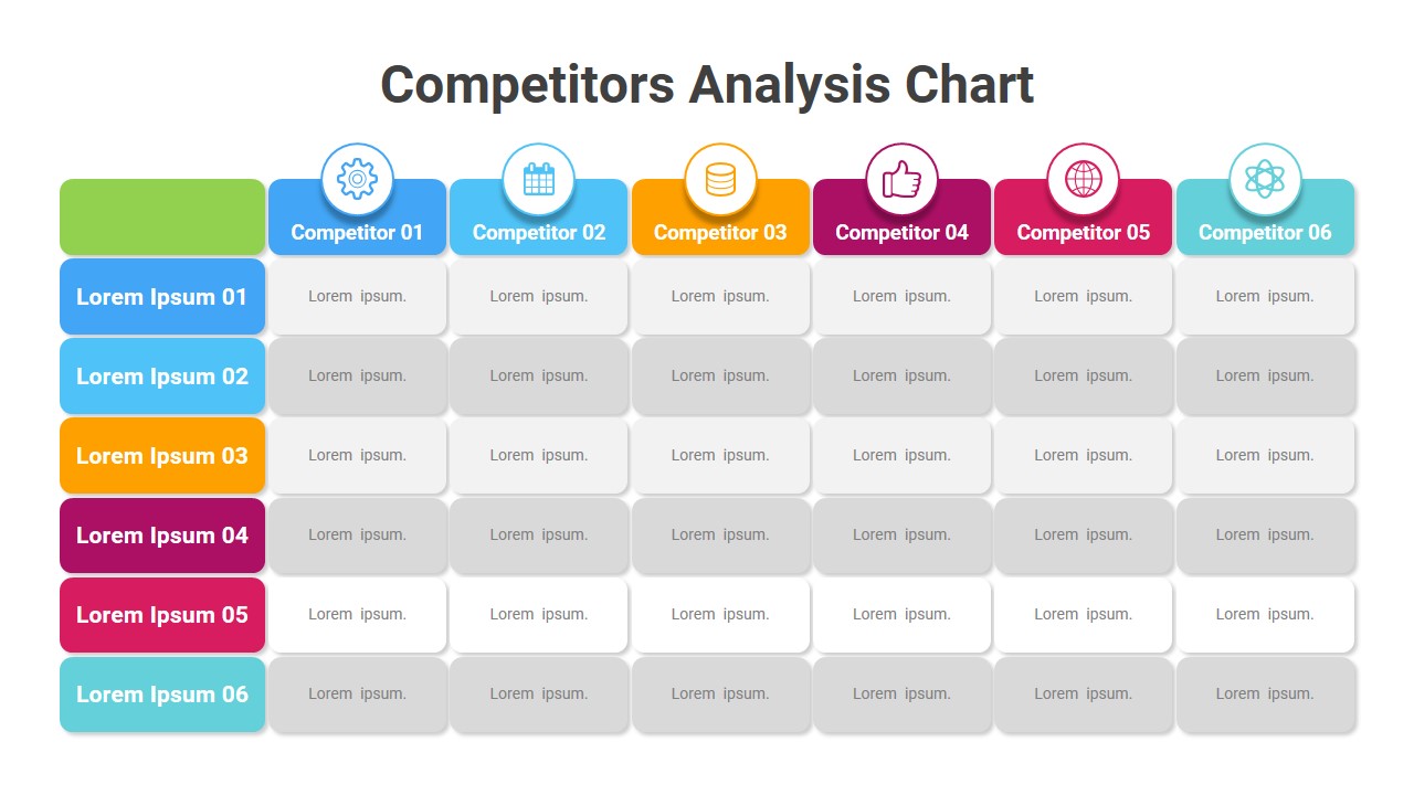 Competitor Analysis Table Google Slides Template