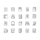 Large Set of Document Icons with Different Layouts