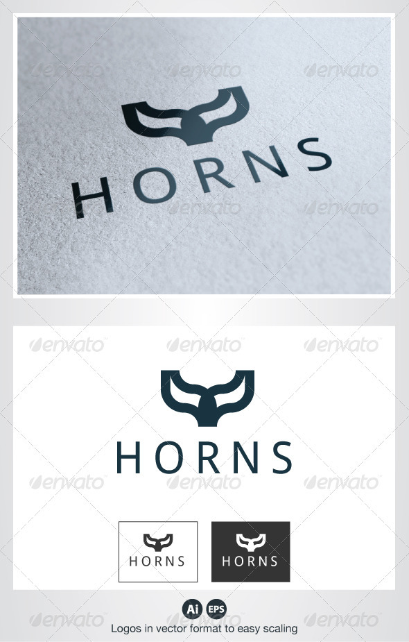 Horns Logo - Animals Logo Templates