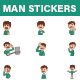 Man Sticker Set, Vectors | GraphicRiver