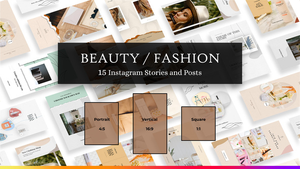 45 Beauty | Fashion Instagram Stories Reels broadcast-packages template preview