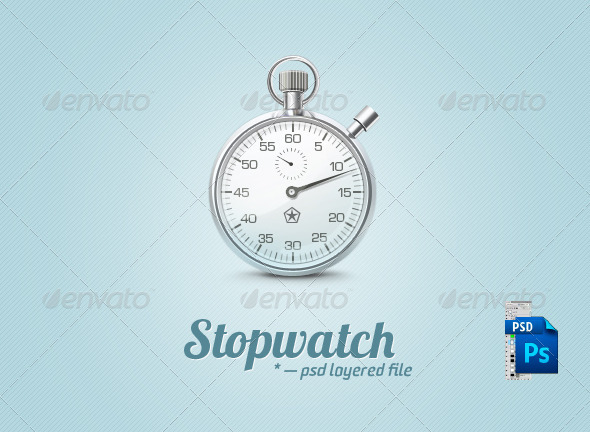 Metal Stopwatch - Objects Illustrations