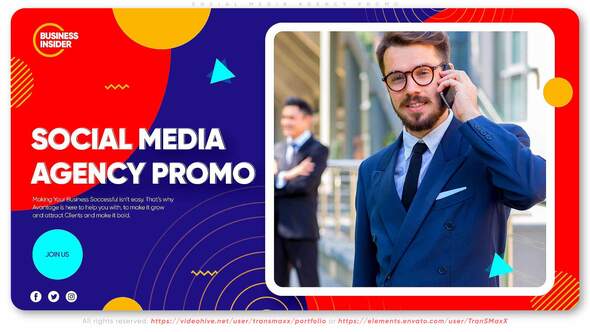 Social Media Agency Promo Video Displays template preview