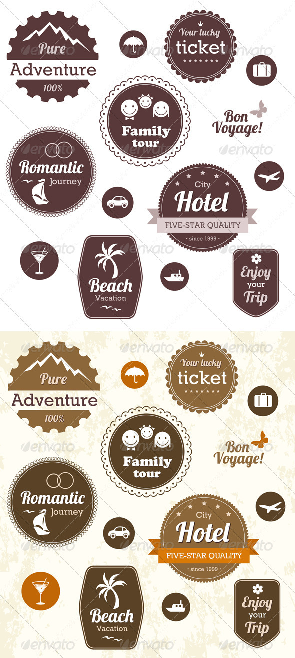 Travel And Vacation Emblems Set - Travel Conceptual