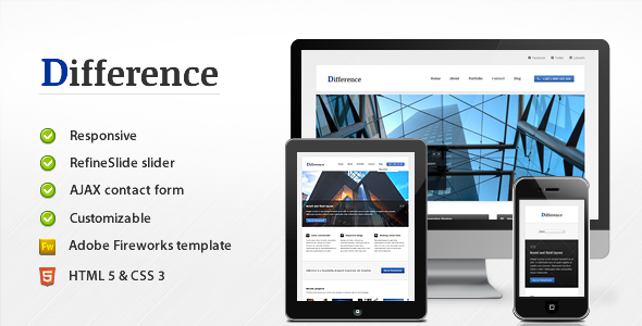 Difference - Responsive - ThemeForest 2741609