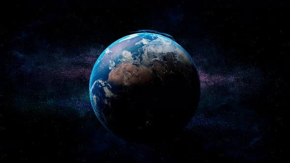 Earth in space and network coverage of 5G technology. 5th mobile generation. alt