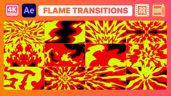 Flame Transitions - VideoHive 29849605