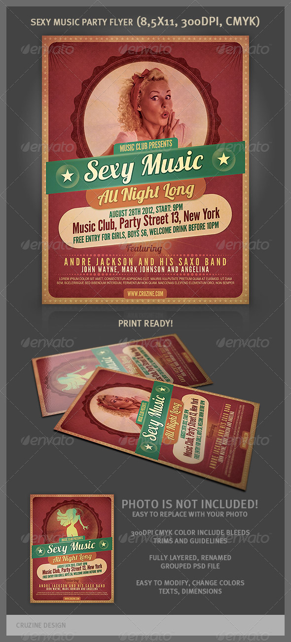 Sexy Music Party Flyer - Clubs & Parties Events