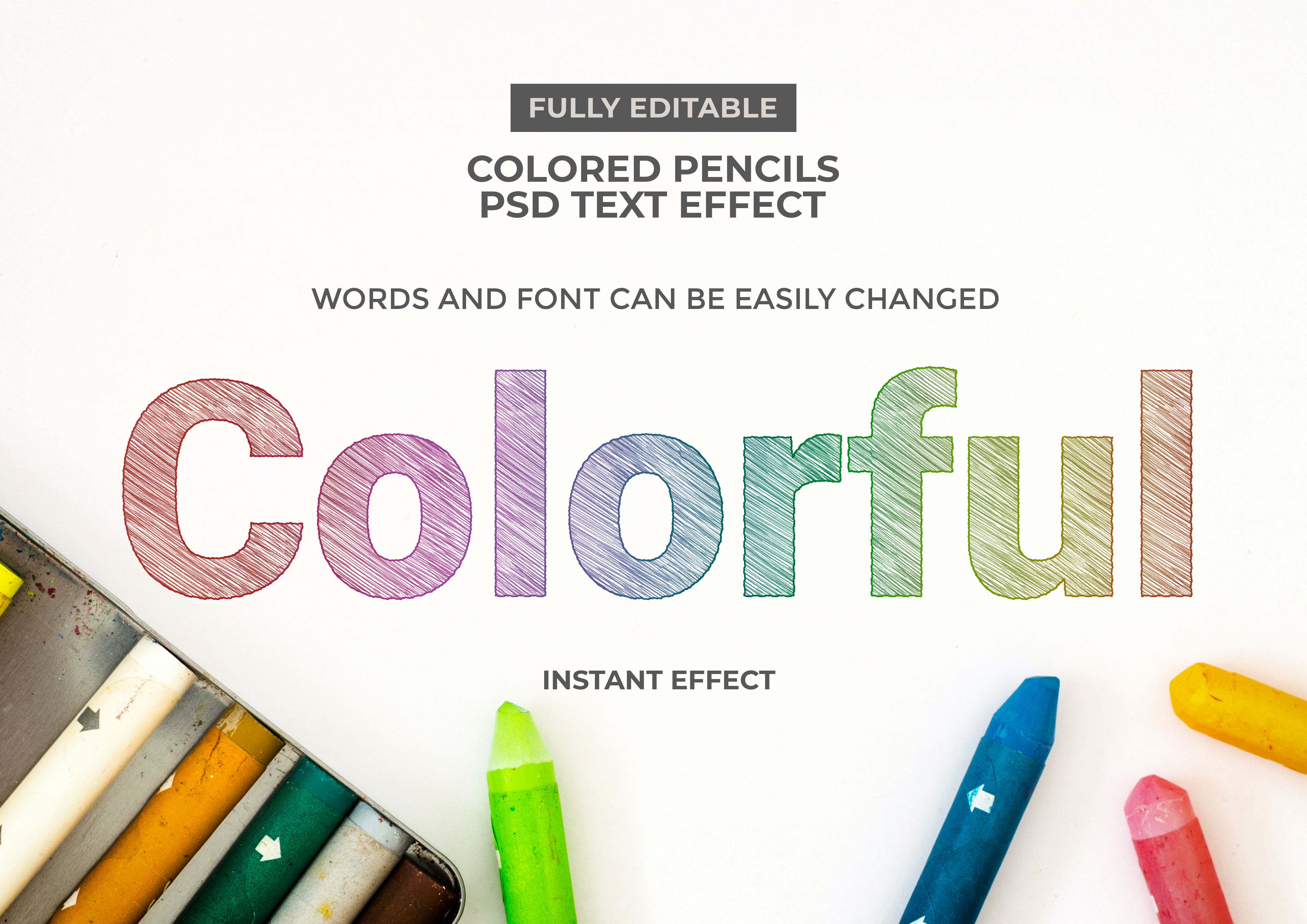 Colourful Pencil Sketch Text Effect[Photoshop][29854521]