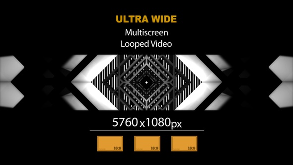 UltraWide HD Interlace Geometric Tunnel 01