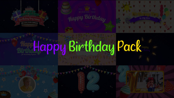 Happy Birthday Pack - VideoHive 29866195