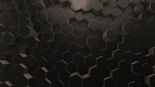 abstract black background with hexagons
