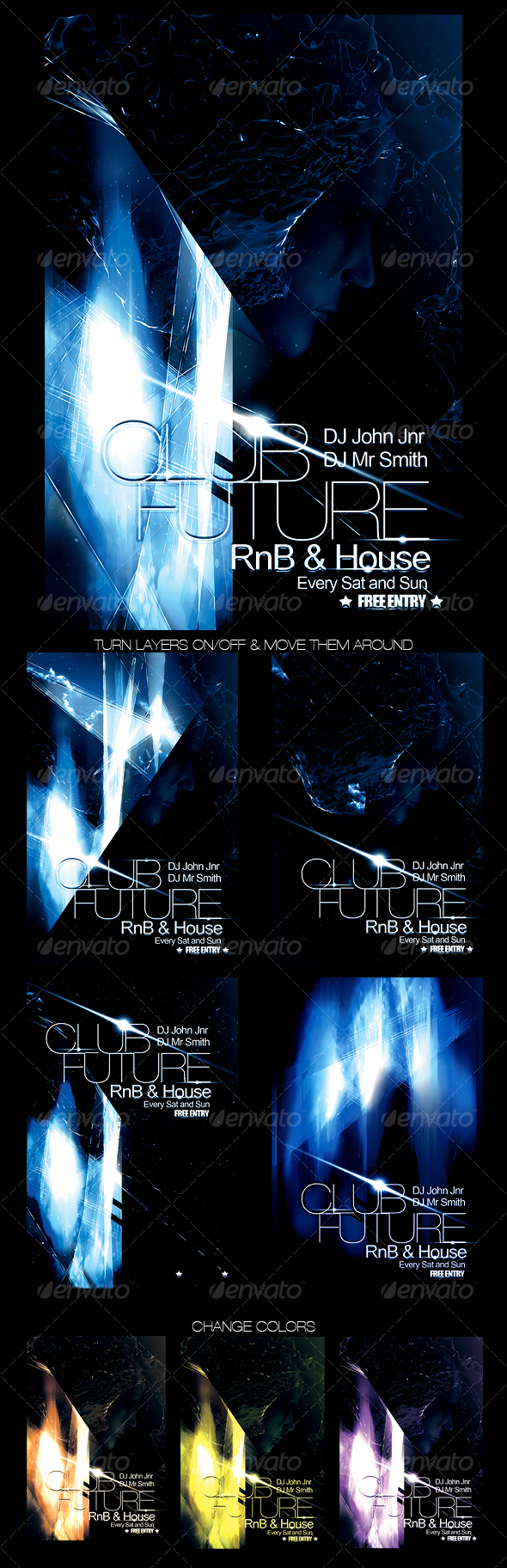 Futuristic Club Flyer - Clubs & Parties Events