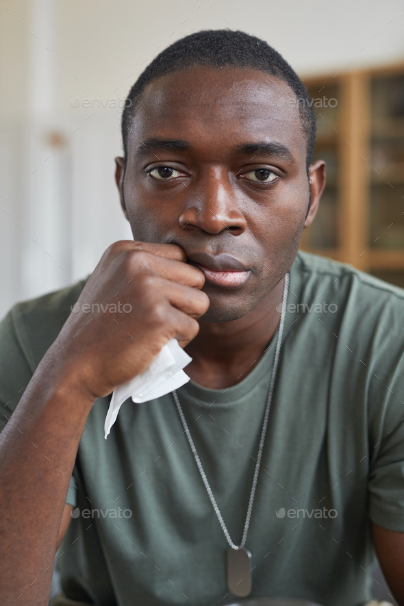 Despaired African man - Stock Photo - Images
