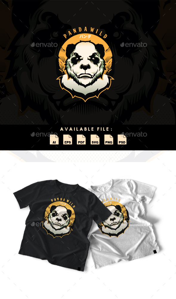 Panda Wild T-shirt Design