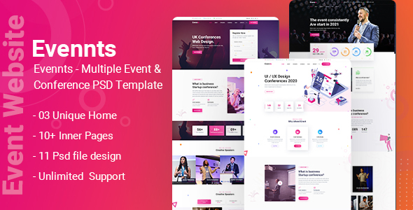Evennts-Conference and Event - ThemeForest 29077288