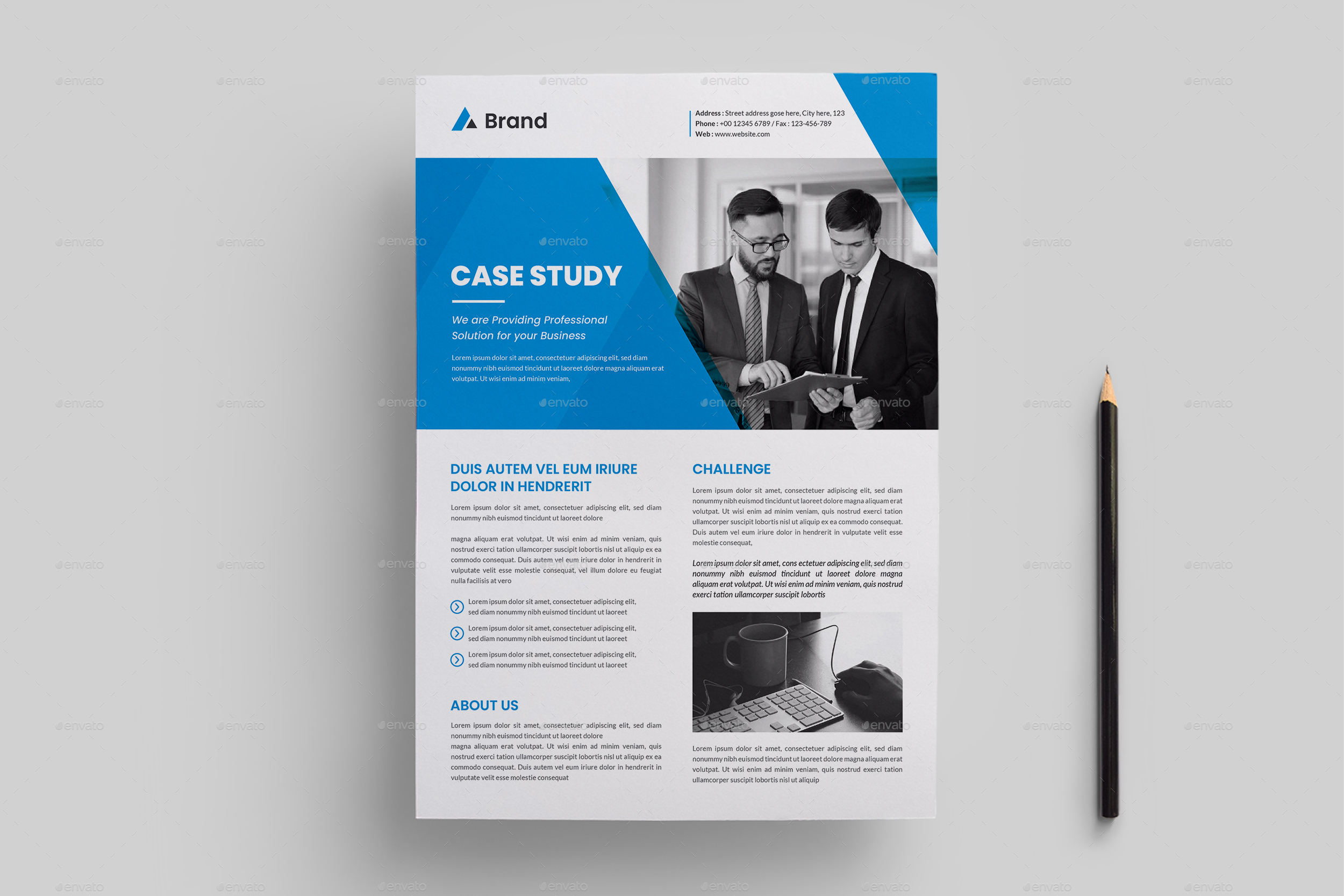 Case Study Template, Print Templates | GraphicRiver