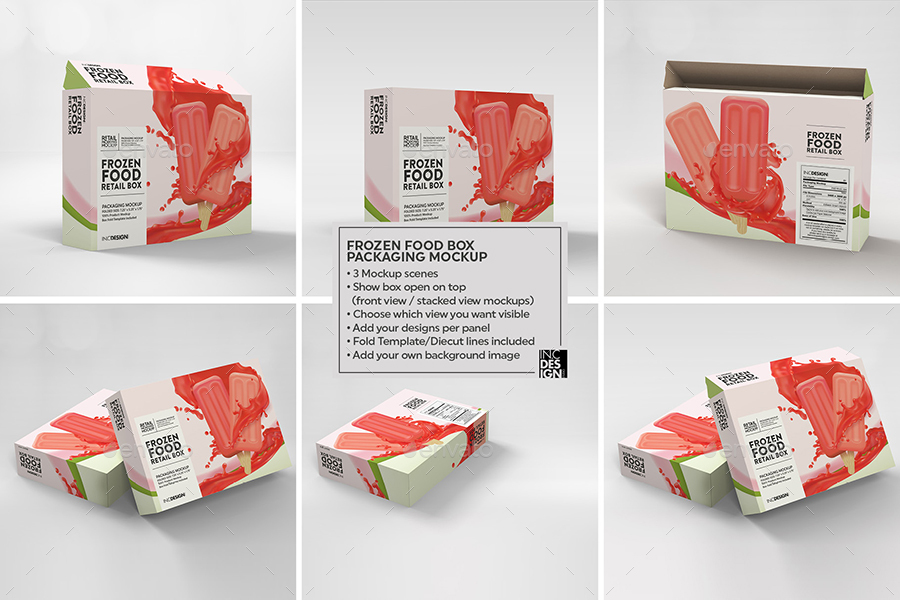 Thin Frozen Food Box Packaging MockupPhotoshop29888168 - GraphixTree