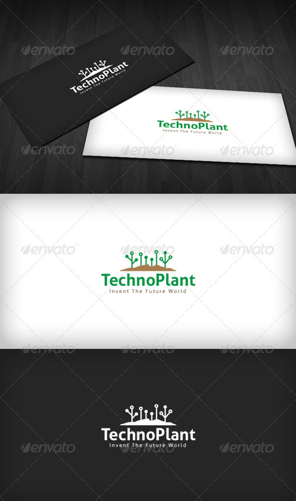 Techno Plant Logo - Nature Logo Templates