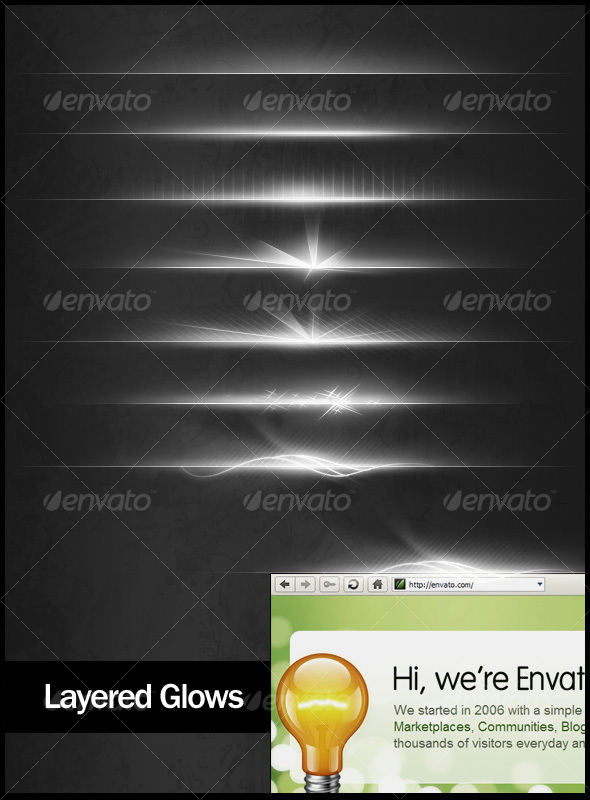 Layered Glows - Web Elements