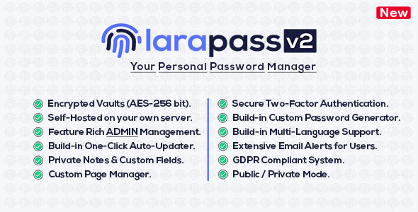 LaraPass v2 - Personal Version