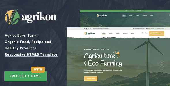 Agrikon - HTML Template For Agriculture Farm & Farmers