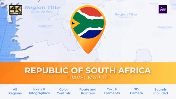 South Africa Map - VideoHive 29898312