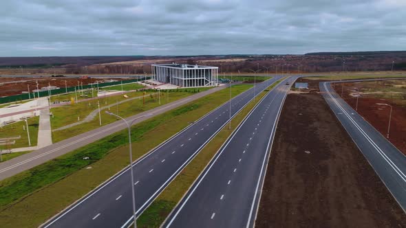 Sports Center and Park Near Road Cityscape and Architecture alt