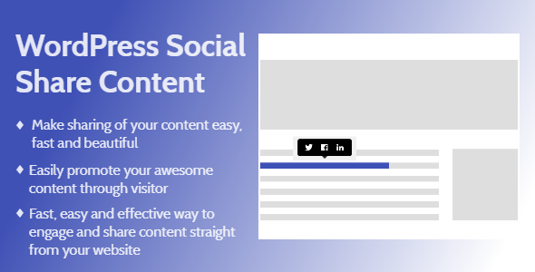 WordPress Social Share Content
