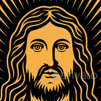 Jesus Christ Vector Illustration on Black, Vectors | GraphicRiver