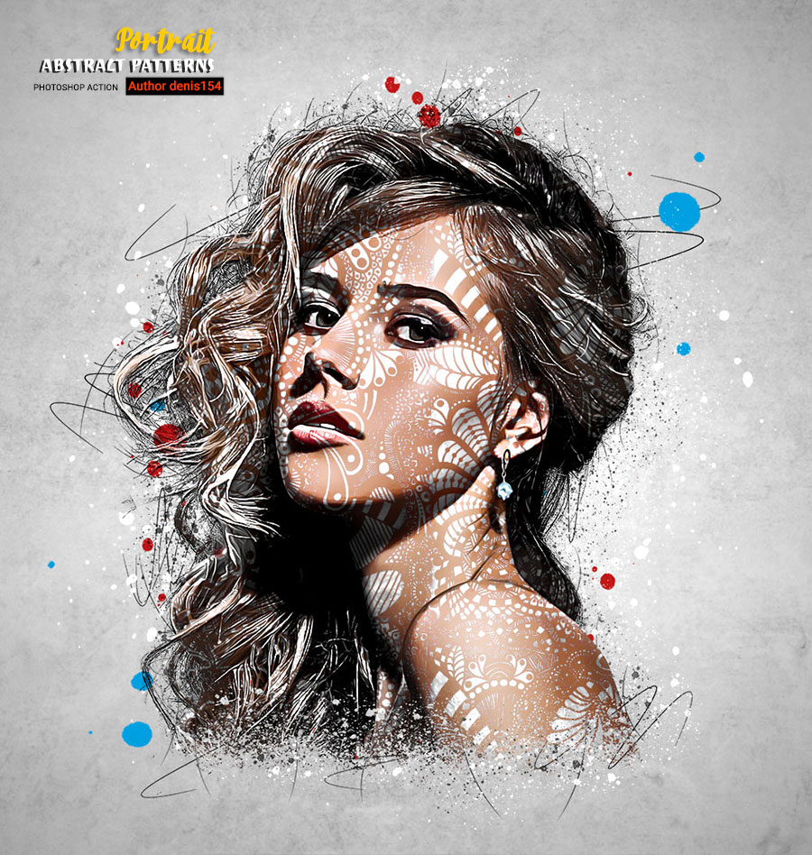 abstract portrait photoshop action free download