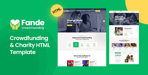 Wonderful Fande - Crowdfunding & Charity HTML5 Template