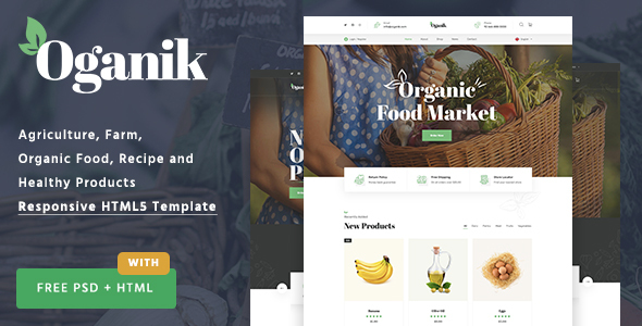 Oganik - HTML Template For Organic Food Products & Agriculture Farm