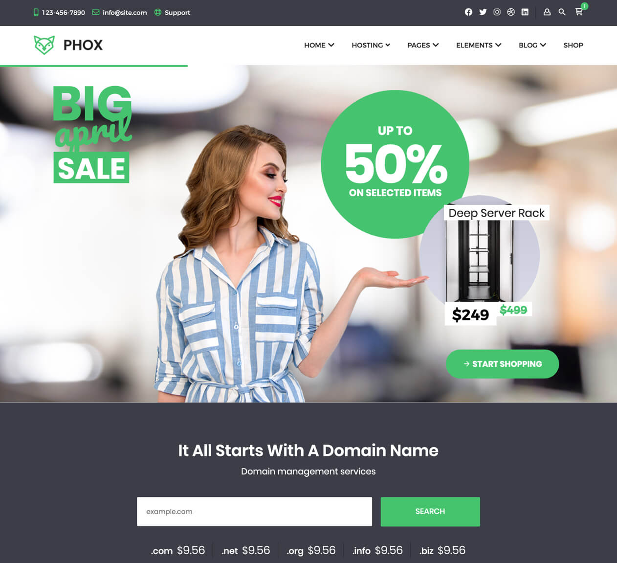 Phox v1.7.2 - Hosting WordPress & WHMCS Theme