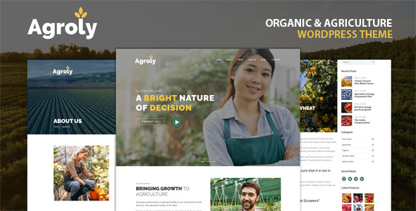 Agroly - Organic & Agriculture Food WordPress Theme