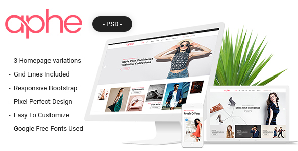 Aphe eCommerce PSD Template