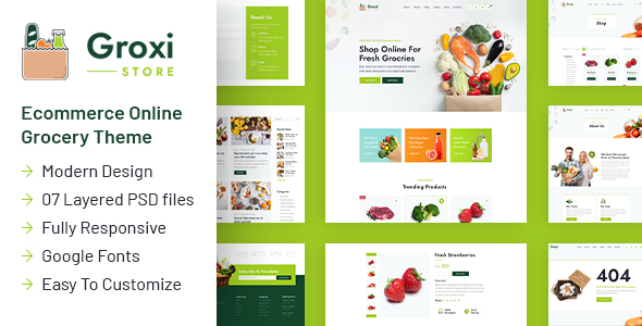 Groxi Grocery Store Template By Designingmedia Themeforest