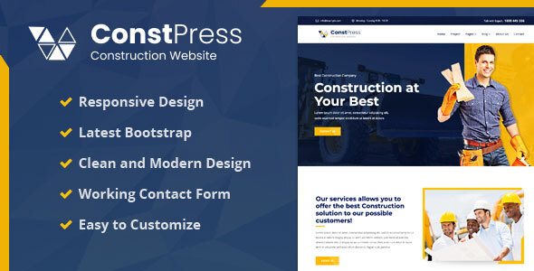 Wonderful ConstPress - Construction Bootstrap5 Template