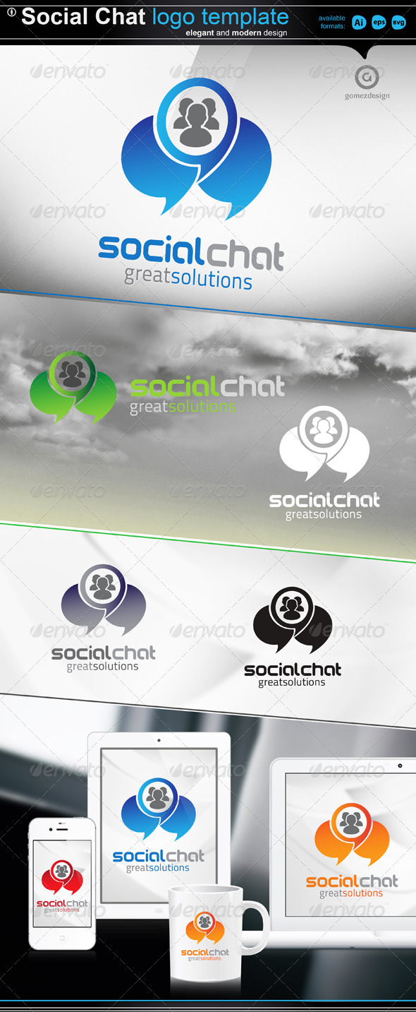 Cloud Chat Logo - Abstract Logo Templates