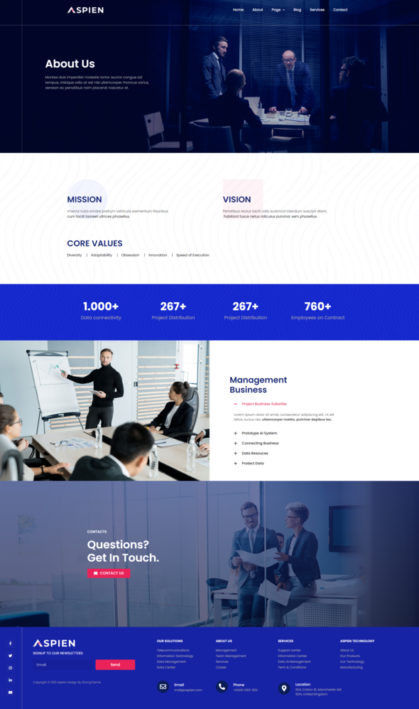 Aspien - Business Connecting Elementor Template Kit