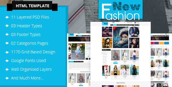 Excellent Fashion eCommerce Html Template
