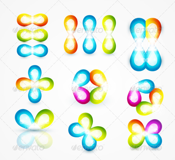 Vector Abstract Icons - Decorative Symbols Decorative