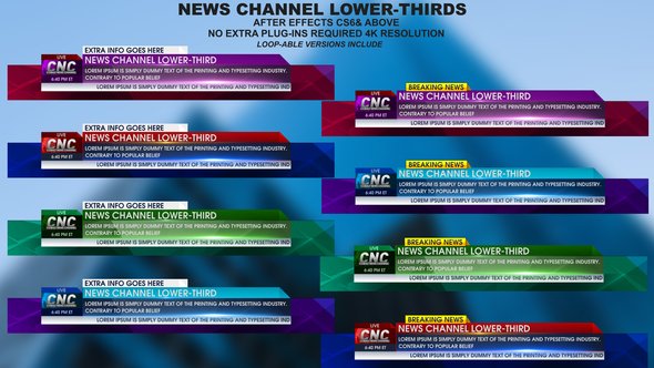 News Channel Lower-Thirds 4K