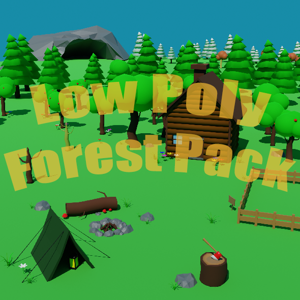 Low Poly Forest - 3Docean 29923766